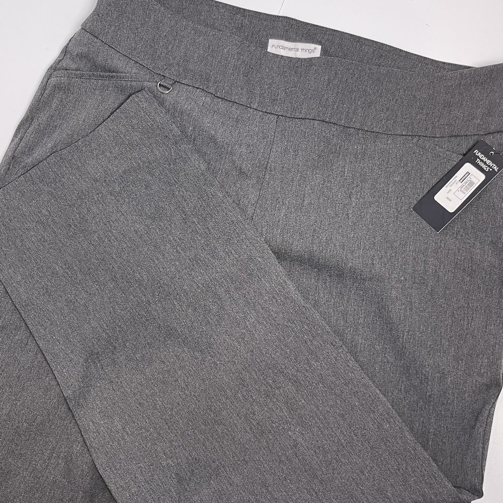 Fundamental Things Women's 20W Gray Grey  Charcoal Trousers Pants Straight Leg